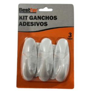 GANCHO ADESIVO MEDIO 3 PCS