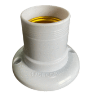 SOQUETE FIXO RETO E-27 BRANCO