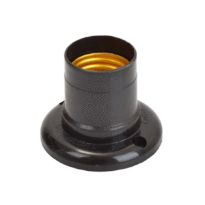 SOQUETE FIXO RETO E-27 PRETO